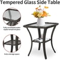 thumbnail image 4 of 3 Piece Patio Furniture Set, 2 Outdoor Swivel Rocking Chairs with Side Table, Thick Cushions Wicker Glider Chairs, All-Weather Gray Rattan Bistro Set for Porch, Deck, Pool (Red), 4 of 10