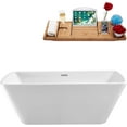 thumbnail image 2 of 67" Streamline N-681-67FSWH-FM Soaking Freestanding Tub and Tray With Internal Drain, 2 of 8