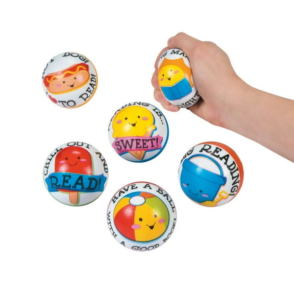 Summer Reading Stress Balls - Party Favors - 12 Pieces