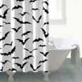 thumbnail image 4 of Black Halloween Bats Shower Curtain 72"x72" ,Bathroom Decorative Shower Curtains Set with 12 Hooks,Modern Waterproof Washable Shower Curtain, 4 of 6