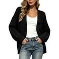 thumbnail image 5 of Women's Long Sleeve Knit Cardigan Dressy Casual Open Front Loose Sweaters Plus Size Fall Fashion Long Outerwear Size S-3XL, 5 of 7