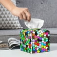 thumbnail image 6 of Kdxio Colorful Tie Dye Stained Glass Print Tissue Box Cover,Square Decorative PU Leather Facial Paper Case Organizer Holder Dispenser for Bathroom,Night Stands,Desk,Car 5.2''X5.2''X5.2'', 6 of 8