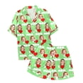 thumbnail image 4 of Children DIY Anniversary Print Pajama Set Short Sleeve Button Up Top And Shorts Set, 4 of 5