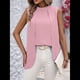 thumbnail image 4 of Camisetas Sin Mangas Informales de Negocios para Mujer, Atuendos de Verano Sin Mangas, Camisas de Trabajo Elegantes y de Moda de 2025. Rosa XXL, 4 of 8