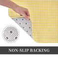 thumbnail image 6 of Rateoe Yellow Gingham Pattern Flannel Door Mat Indoor Outdoor Entrance, Waterproof All-Weather Doormat,Fade Resistant, Low Profile Entryway Mat 16x24in, 6 of 7