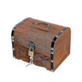 thumbnail image 1 of Caja del Tesoro Caja de Almacenamiento de Madera Decorativa Hucha Baúl del Tesoro de Madera con L, 1 of 2