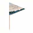 thumbnail image 1 of Décorations de Cupcakes Triangulaires en Forme de Cure-Dents Nature Nature Forêt de Neige, 1 of 3