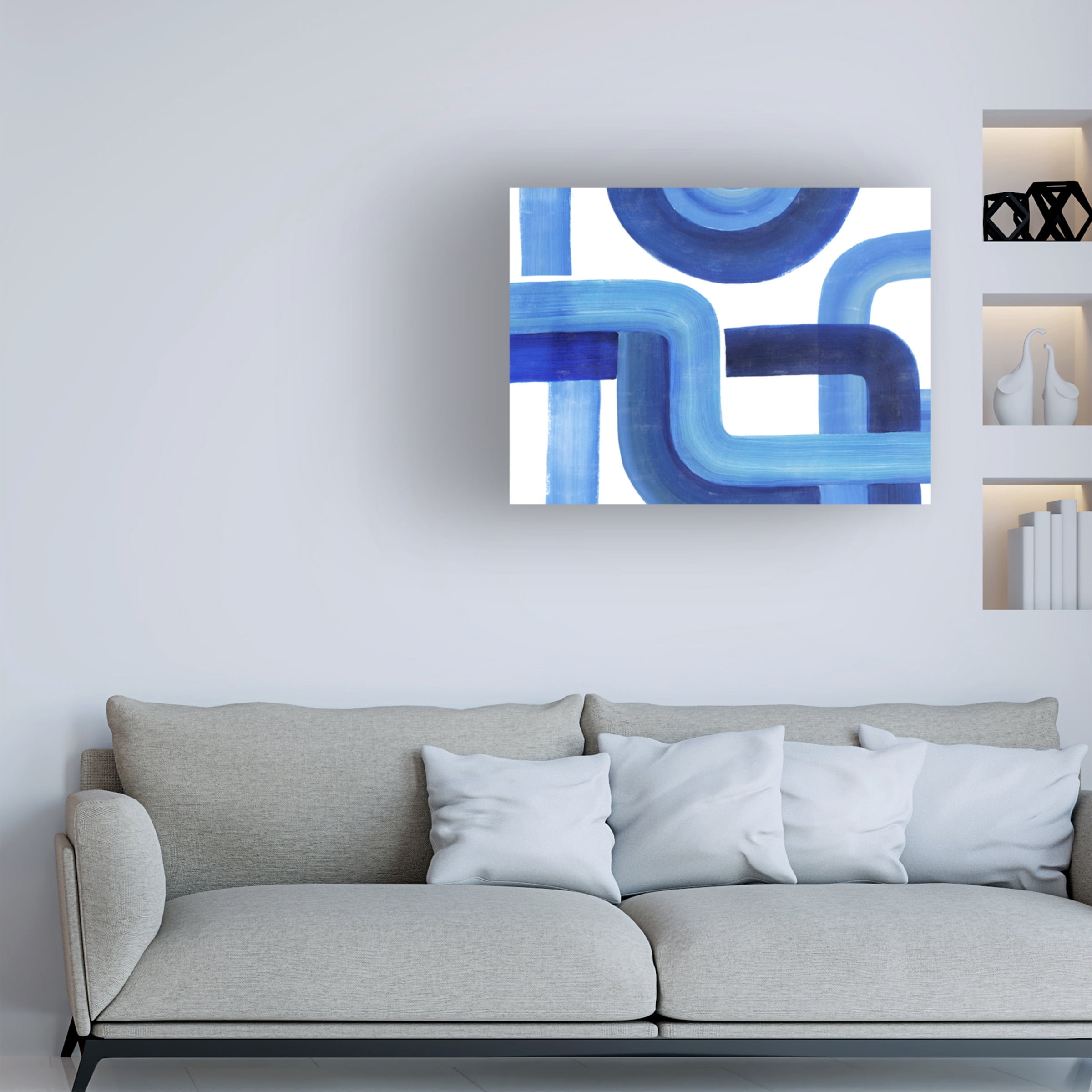 Grace Popp 'Woven Cobalt II' Canvas Art