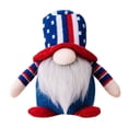 thumbnail image 2 of Patriotic Light Up Gnome 4th of July Independence Day Red White Blue Doll for Shelf Tabletop Decor, 2 of 6