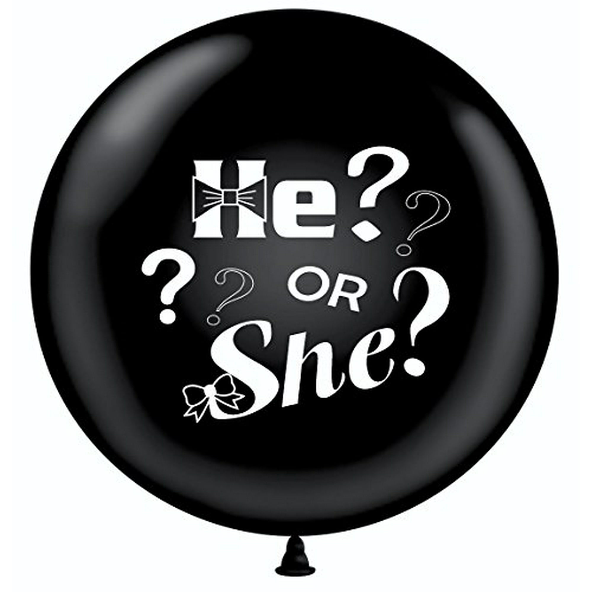 Gender Reveal Balloon 36 Black He Or She Includes Free Confetti Walmart Canada Gender Reveal Balloon 36 Black He Or She Includes Free Confetti Walmart Canada