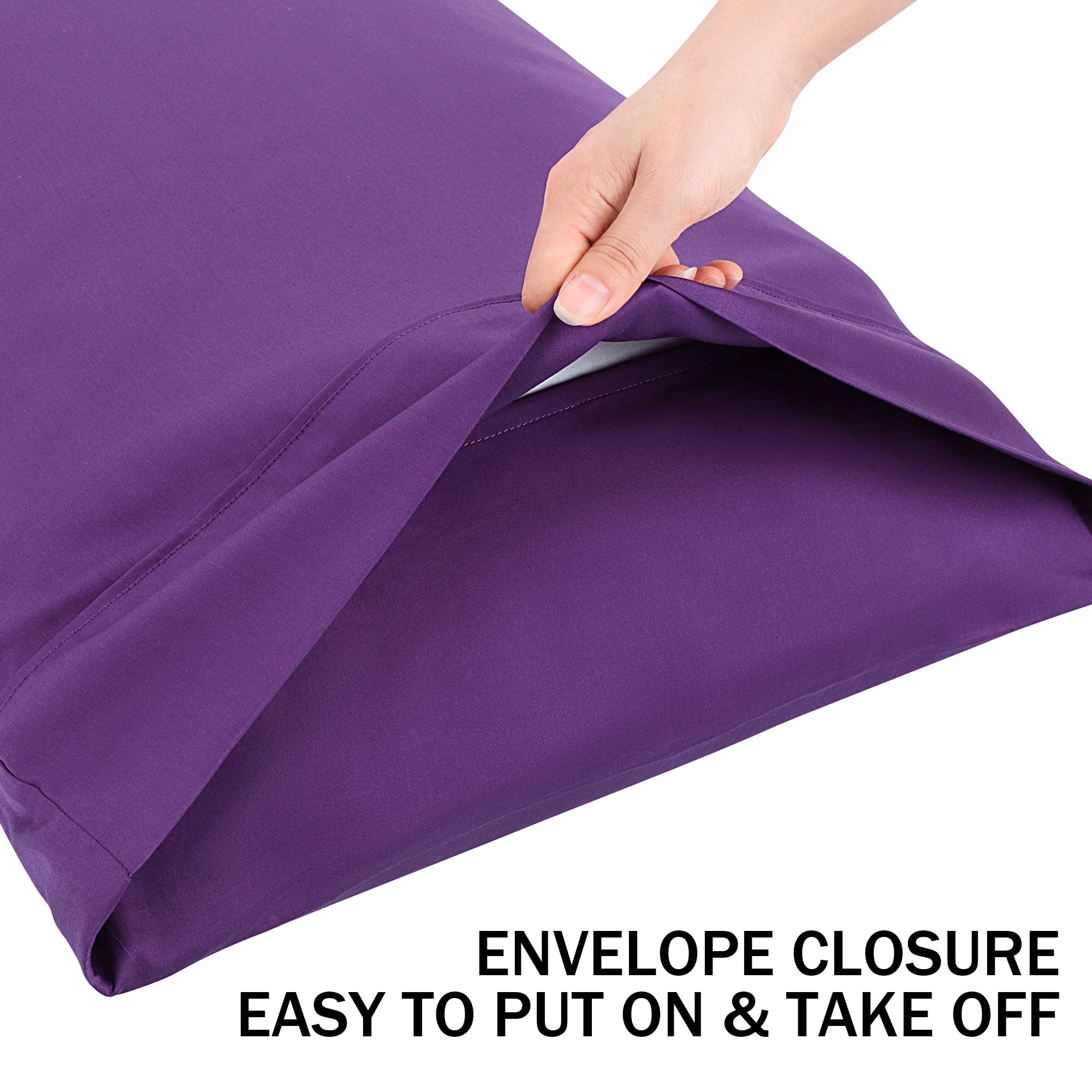 Unique Bargains 20"x 55" 1PC Envelope Closure Body Pillow Cover Grape