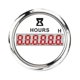 thumbnail image 1 of 52mm Digital Hour Meter Gauge, 0-99999.9h, Stainless Steel, White, 1 of 5