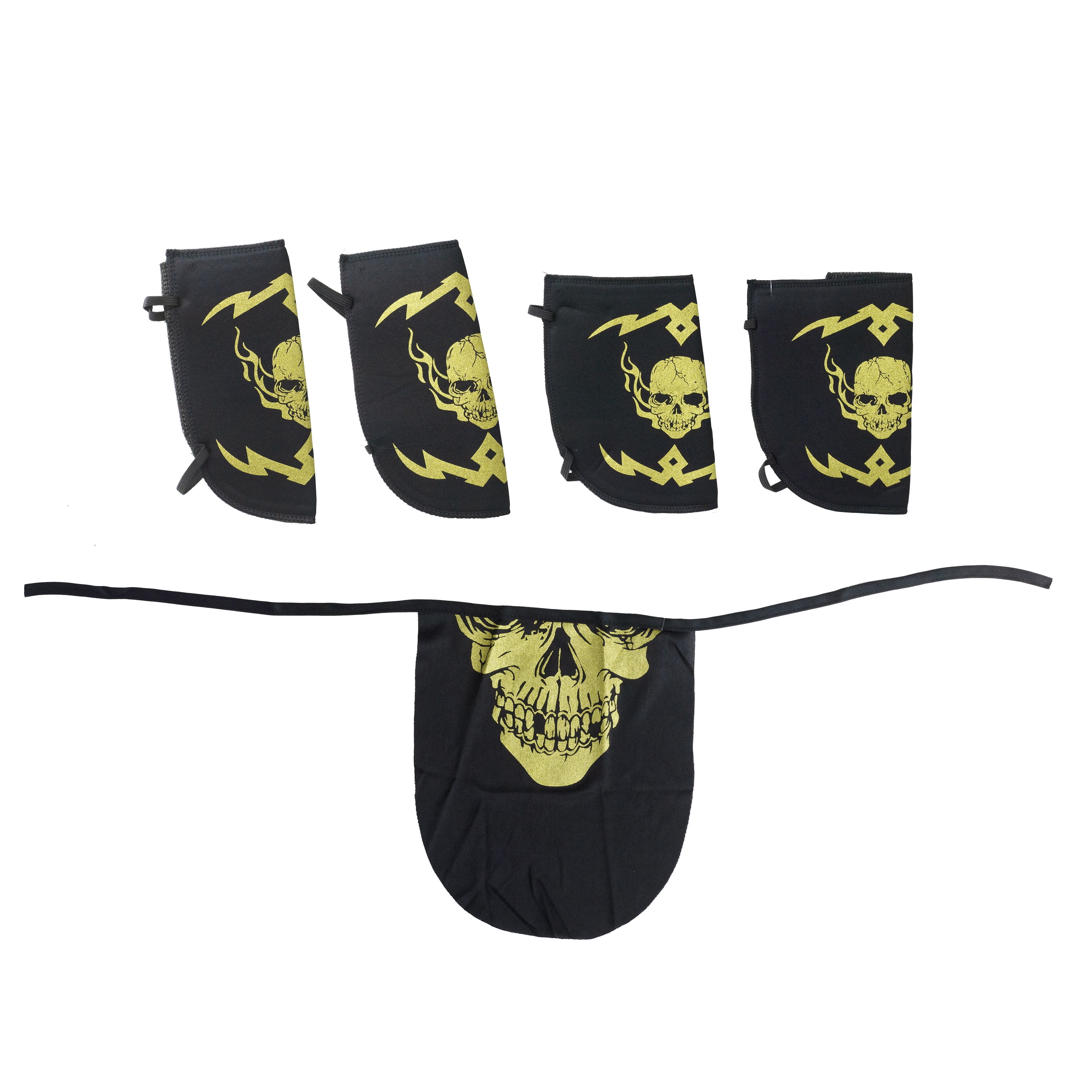 Gold Skull Ninja Halloween Costume for Children, Boys Size S (6/7), by Fun World