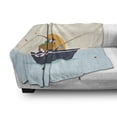 thumbnail image 3 of Vintage Boat Soft Flannel Fleece Throw Blanket, Man Fishing on the Boat at Sunset Nautical Marine Hobby Life Cartoon Art, Cozy Plush for Indoor and Outdoor Use, 50" x 70", Multicolor, by Ambesonne, 3 of 6