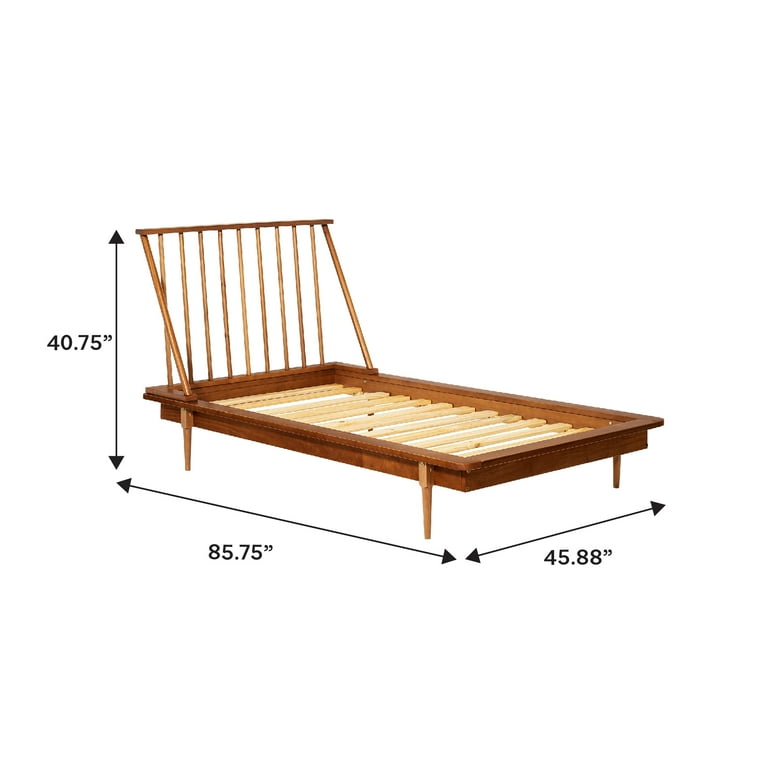 Walker Edison Spindle Headboard Twin Platform Bedframe