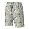 thumbnail image 4 of Pofeuu Little Puppies Prin Men's Swim Trunks Quick Dry Bathing Suit Swimming Board Shorts Mesh Lining Beach Swimwear-Medium, 4 of 6