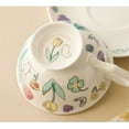 thumbnail image 3 of Juego de taza y platillo de café y platillo de cerámica de 240ML de taza de té de la tarde exquisita for el hogar de alto color, 3 of 8