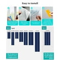 thumbnail image 7 of Window Privacy Film, Navy Blue UV Sun Blocking Window Tint Film Heat Control One Way Blackout Window Film, Pure Blue Solid Color Simple Minimalism Art Non Adhesive Static Cling Sticker 29.5x118 In, 7 of 7