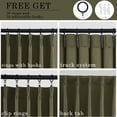 thumbnail image 5 of Topfinel Light Filtering Curtains Natural Pinch Pleated Drapes Back Tab Pinch Pleat Hooks Rings Window Treatments for Living Room Bedroom, Green, 40x108 inch, 2 Panels, 5 of 11