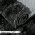 thumbnail image 5 of CAROMIO Plush Polyester Shag Area Rug 2'x 8' Fluffy Runner Rug Plush Decorative Runner Rug for Indoor Home Floor Carpet, Tie-dye Gray/Black, 5 of 6