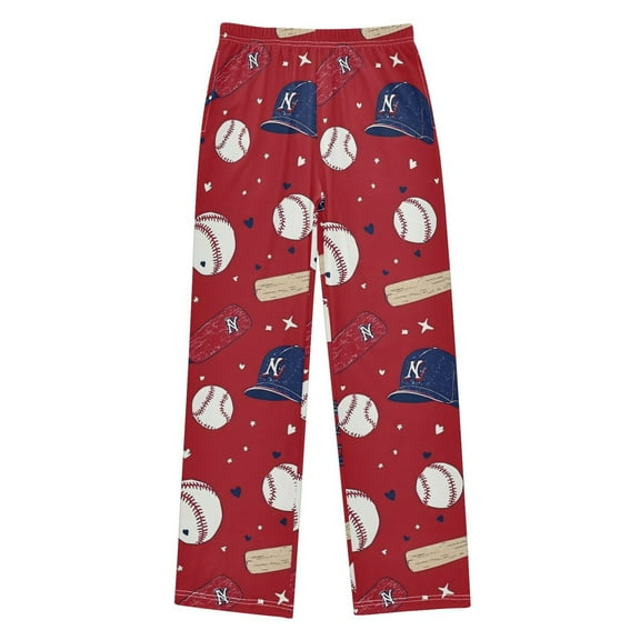 joogoo Baseballs Pajama Pants Pj Bottoms Sleepwear Lounge L