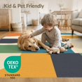 thumbnail image 4 of ODIKA 8'x10' Multicolor Geometric Tale Design Washable Area Rug Modern Abstract Patterns for Stylish Decor Non-Shedding, Easy Care, for King Size Bedroom Under Bed, Master Suite, 4 of 7
