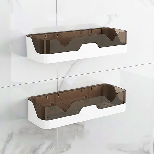 Estante de ducha de 2 piezas sin taladrar, estante de baño de 2 piezas sin taladrar, estante de ducha sin orificio con capacidad para más de 7 kg, estante de ducha para baño/cocina/dormitorio,