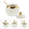 thumbnail image 4 of Shisuyan 1 Set Ceramic Condiment Jar Sugar Condiment Pot Storage Jar Seasoning Box with Lid Spoon, 4 of 8