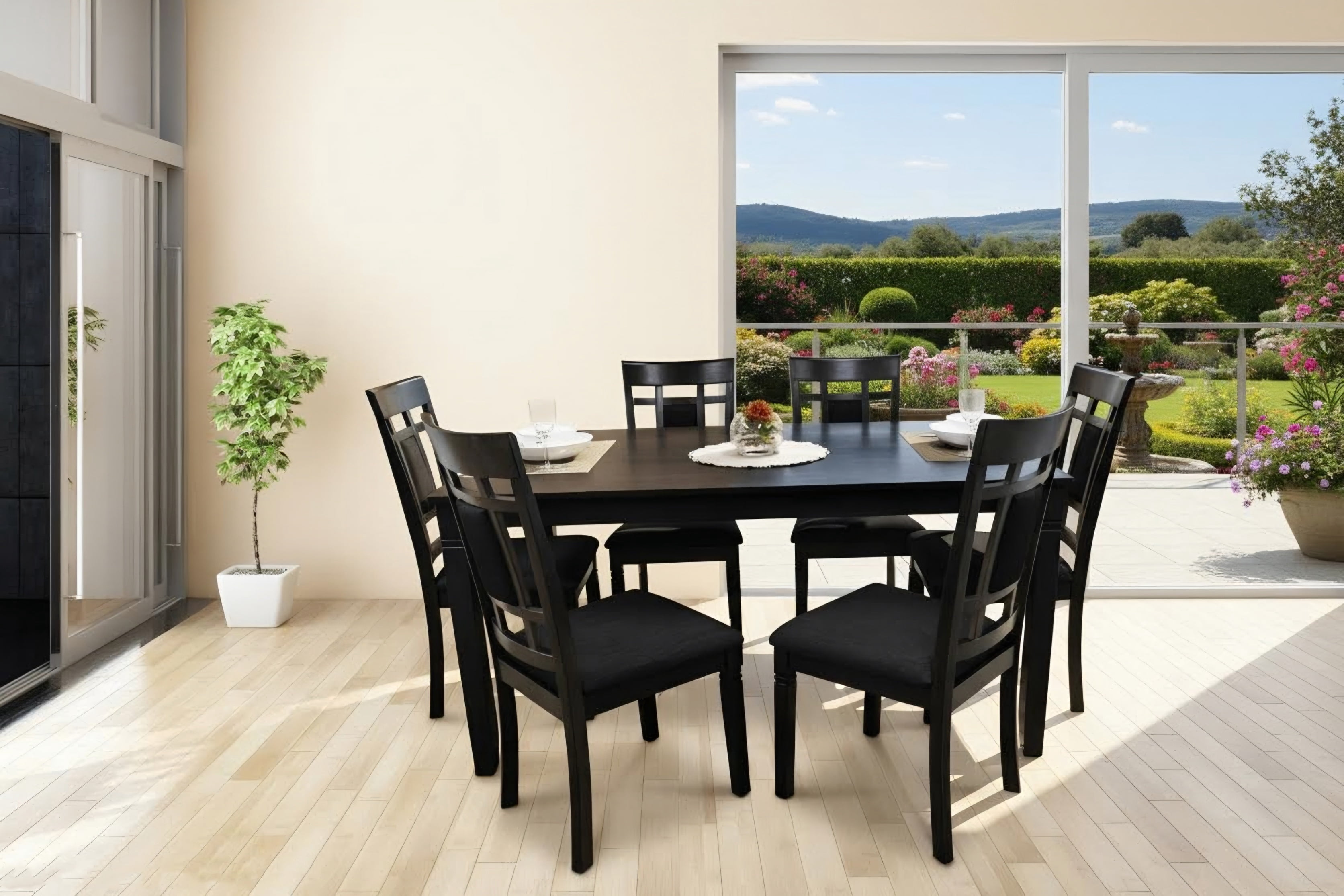 K-Living 7-Piece Dining Set in Grey