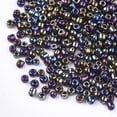 thumbnail image 2 of 1 Bag Opaque Glass Seed Beads Rainbow Plated Round Colorful 4mm Hole: 1.5mm 4500pcs/bag, 2 of 2
