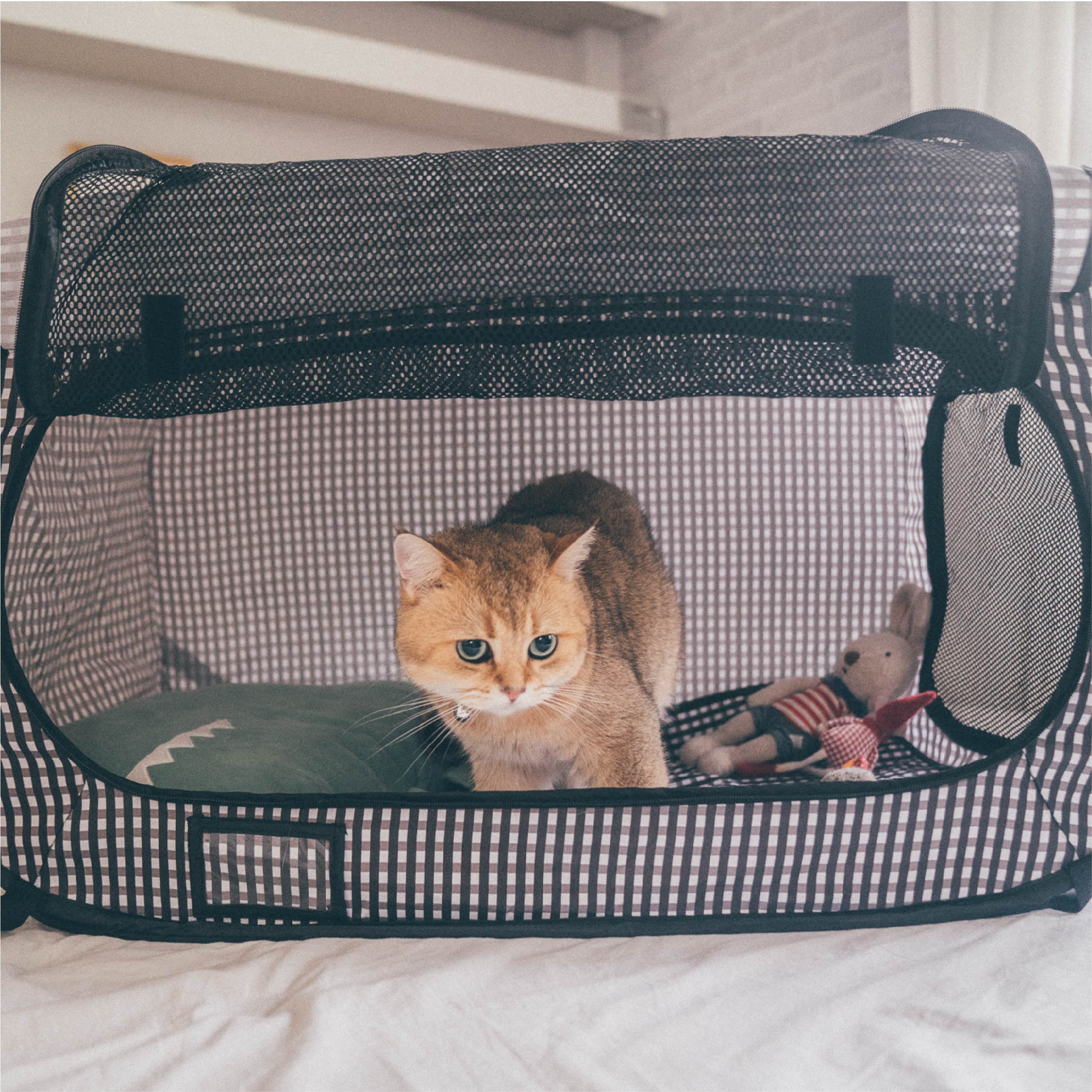 Necoichi Portable Stress Free Cat Cage Always Ready to go! 