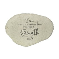 GiftsForYouNow I can do all things Flat Garden Stone