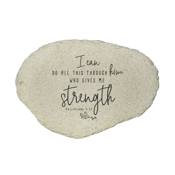 GiftsForYouNow I can do all things Flat Garden Stone