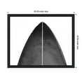 thumbnail image 5 of Kate and Laurel Abstract Minimalist Coastal Black Surfboard Framed Canvas Wall Art by Saint and Sailor Studios 20 x 16 Sylvie Black, Black & White, Abstract, Beach Art for Wall Decor, Living Room, 5 of 8