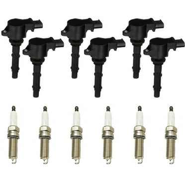 6 Ignition Coils & Platinum Spark Plugs For Mercedes Benz C350 3.5L 2006-2011