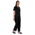 thumbnail image 2 of Inkmeso Women Cotton Nightwear Pajamas Set Classic Short Sleeve 2 Pc Shirt & Pajama Loungewear, 2 of 7