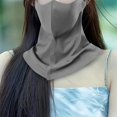thumbnail image 1 of Mascarilla facial, pasamontañas de seda de hielo, cubierta para el cuello para hombres y mujeres, deportes al aire libre Gris oscuro, 1 of 8
