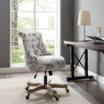thumbnail image 3 of Linon Sinclair High Back Office Chair with Adjustable Height, Tilt and Swivel, Graywash/Gray Floral, 3 of 11