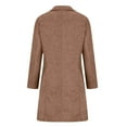 thumbnail image 5 of Hfyihgf Wool Blend Peacoats for Women Notched Lapel Single Breasted Trench Coat Long Sleeves Winter Overcoat z2-Khaki 3XL, 5 of 5