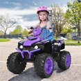 thumbnail image 2 of Pemberly Row 12V Kids 4 Wheeler ATV Quad Ride On Car w/ LED Lights Music USB, 2 of 9