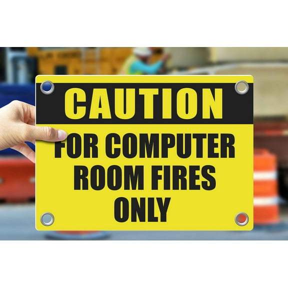 FOR COMPUTER ROOM FIRES ONLY | Warning Notice Caution Danger 3mm PVC Sign
