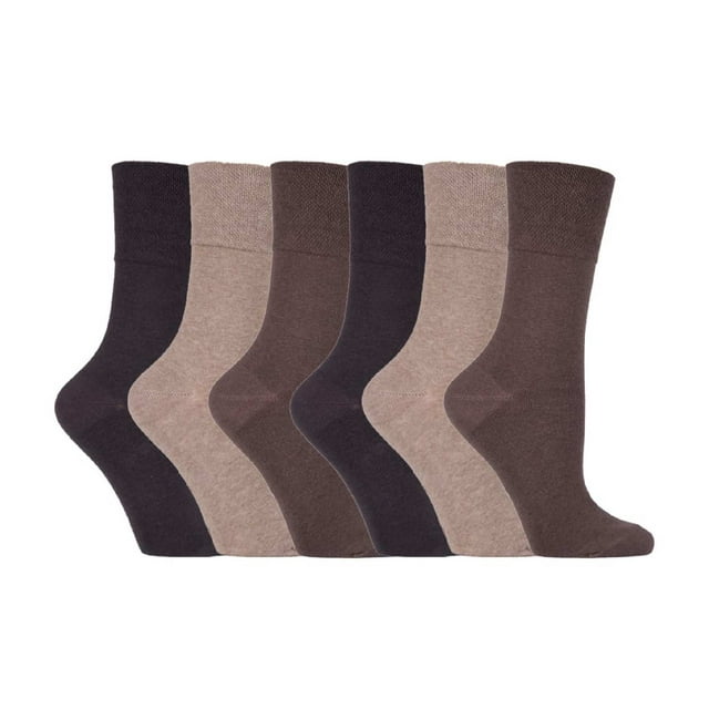 Gentle Grip - 6 Paires Chaussettes pour Dames Gentle Grip Sans Élastique