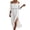 White, variant on Horkkom Off the Shoulder Dresses for Women Short Sleeve Solid Color Summer Dresses Flowy Casual Maxi Dresses, S-3XL