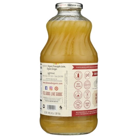 Lakewood Pineapple Ginger Juice, 32 Oz