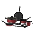 thumbnail image 1 of Batería de cocina EKCO 9 Piezas Rojo con antiadherente, 1 of 5