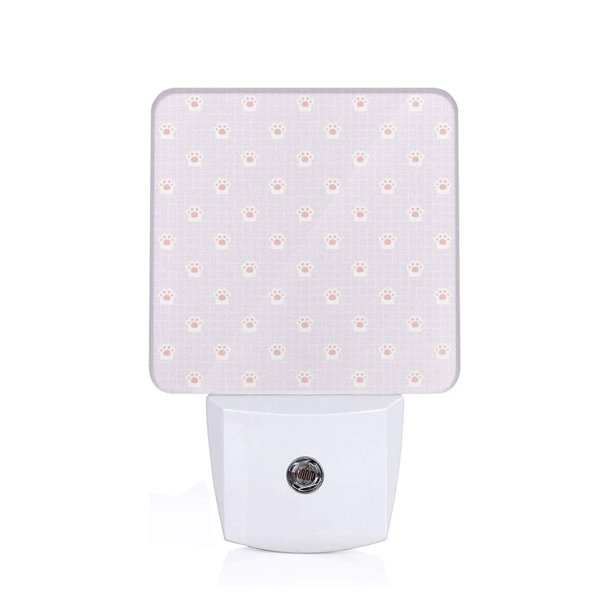 Balery Kawaii Cat Paw Luz Nocturna LED con Sensor Automático, Enchufe con Sensor Crepuscular, Luz Suave de 0.5W para Dormitorio, Pasillo, Baño-US