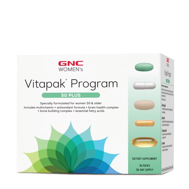 GNC Women's Ultra Mega 50 Plus Vitapak Supports Women Over 50 30