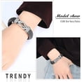 thumbnail image 5 of Viking Urn Bracelet for Ashes for Men - Leather Ashes Bracelets with Magnetic Clasp - Cuff Cremation Bangle for Human Ashes 20/22/24CM Urn Bangle, 5 of 7