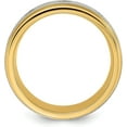 thumbnail image 2 of Chisel Stainless Steel Polished with Brushed Center Yellow IP-plated 8.00mm Band - Ring Size 9.0, 2 of 6