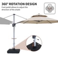 thumbnail image 6 of 11 ft 2-Tier Aluminum Offset Cantilever Umbrellas,360-Degree Patio Umbrella with Umbrella Cover, 6 of 8